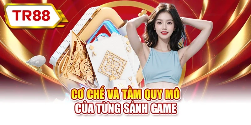 Cơ chế và tầm quy mô của từng sảnh game